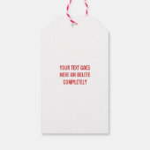 Eenvoudig Happy Valentine's Day White Heart op Red Cadeaulabel (Achterkant)