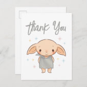 Eenvoudig Harry Potter - Dobby Baby Shower Dank je Briefkaart (Voorkant / Achterkant)