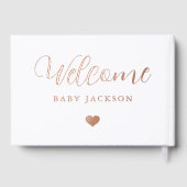 Eenvoudig Hart Baby shower Welkom Gastenboek (Achterkant)