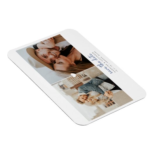 Eenvoudig hart Bewaar de datum Fotomagneet Magneet (Rechterzijde)