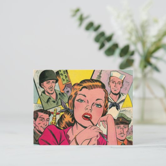 Eenvoudig hart briefkaart (Staand voorkant)