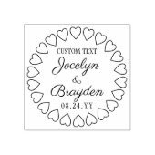 Eenvoudig hart bruiloft Hartelijk dank of sla de d Rubberstempel (Afrduk)