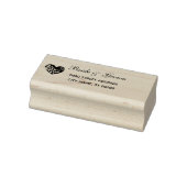 Eenvoudig hart bruiloft retour adres Rubber stempe Rubberstempel (Stempel)