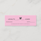 Eenvoudig Hart Elegant Roze Schoonheid Klantenkaartje (Voorkant)