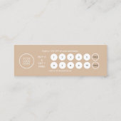 Eenvoudig Hart Elegant Zwart & Wit Klantenkaartje (Achterkant)