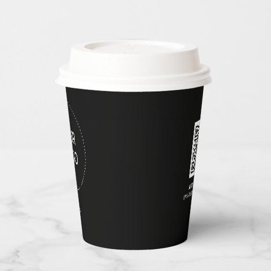 Eenvoudig hart - en Logo QR - code Aangepast papie Papieren Bekers (Links)