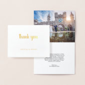 Eenvoudig hart Foto Moderne elegante bruiloft Folie Kaarten (Display)