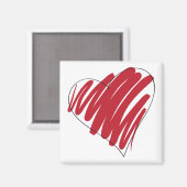 Eenvoudig hart magneet (Voorkant / Achterkant)