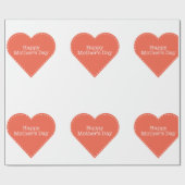 Eenvoudig hart met Moederdag voor tekstgeluk Cadeaupapier (Vlak)