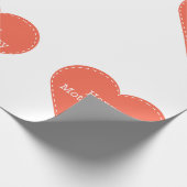 Eenvoudig hart met Moederdag voor tekstgeluk Cadeaupapier (Hoek)