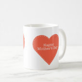 Eenvoudig hart met Moederdag voor tekstgeluk Koffiemok (Voorkant rechts)
