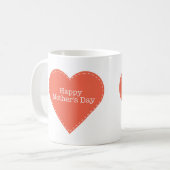 Eenvoudig hart met Moederdag voor tekstgeluk Koffiemok (Voorkant links)