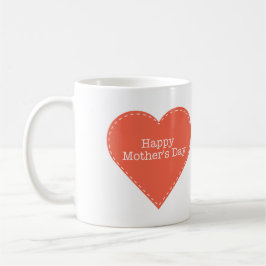 Eenvoudig hart met Moederdag voor tekstgeluk Koffiemok