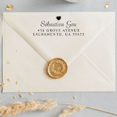 Eenvoudig hart | Naam bruiloft Zelfinktende Stempel