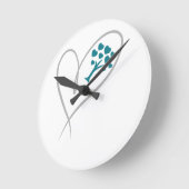 Eenvoudig hart ronde klok (Hoek)