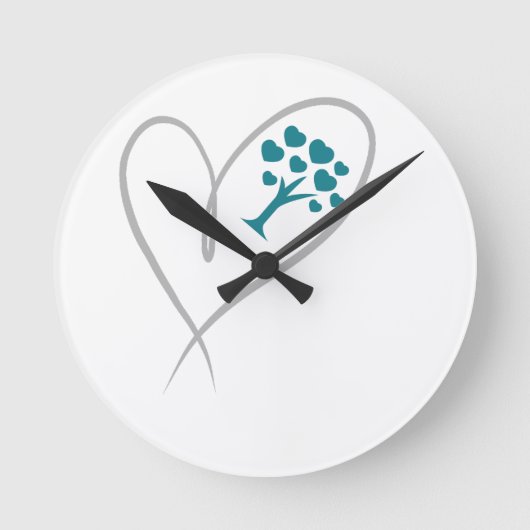 Eenvoudig hart ronde klok (Voorkant)