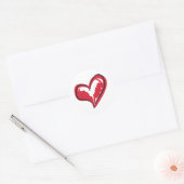 Eenvoudig hart ronde sticker (Envelop)
