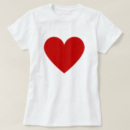 Eenvoudig Hart Rood Wit Moderne Liefde Vrouwen T-s T-shirt