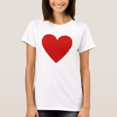 Eenvoudig Hart Rood Wit Moderne Liefde Vrouwen T-s T-shirt (Voorkant)