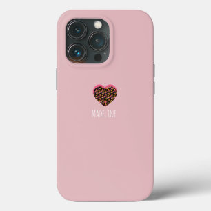 Eenvoudig Hart Roze Dierenprint Patroon Case-Mate iPhone Case