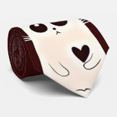 Eenvoudig hart stropdas (Opgerold)