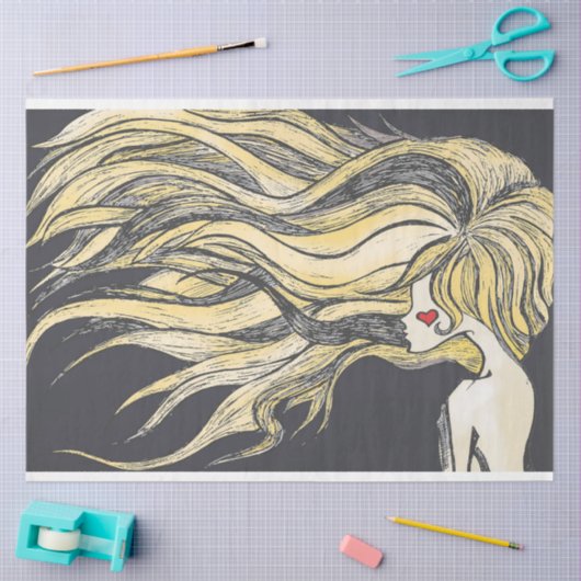 Eenvoudig hart tissuepapier (Craft)