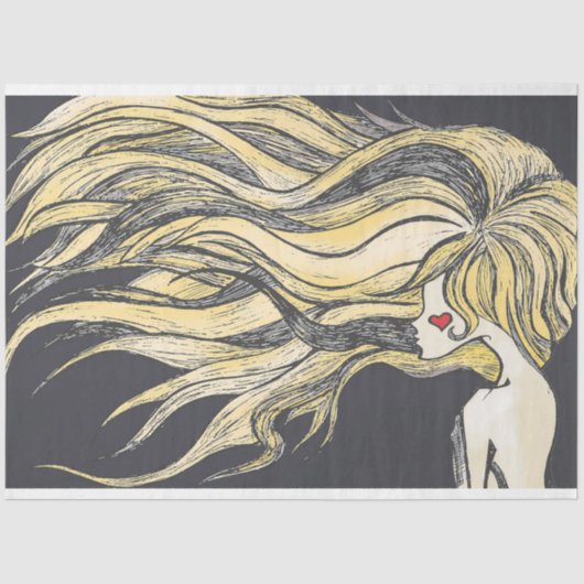 Eenvoudig hart tissuepapier (Voorkant)