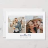 Eenvoudig hart tweeluik Save the Date Kaart (Voorkant)