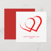 Eenvoudig hart Valentijn dag Modern Feestdagenkaart (Voorkant / Achterkant)