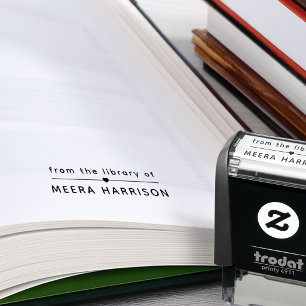 Eenvoudig Hart Van De Bibliotheek Van Naam Zelfinktende Stempel