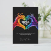 🌈❤️Eenvoudig Hart van Trots bruiloft Bedankkaart (Staand voorkant)