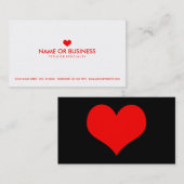eenvoudig hart visitekaartje (Voorkant / Achterkant)