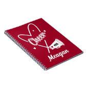 Eenvoudig hart voor Cheer Cheerleader Notitieboek (Rechterzijde)