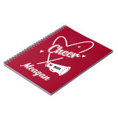 Eenvoudig hart voor Cheer Cheerleader Notitieboek (Linkerzijde)