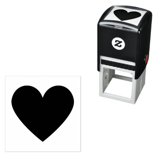 Eenvoudig Hart Zelfinktende Stempel (In situ)