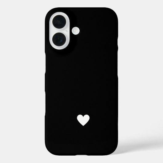 Eenvoudig Hart Zwart & Wit Modern Liefde Chic Case-Mate iPhone Case (Achterkant)