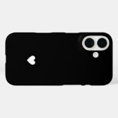 Eenvoudig Hart Zwart & Wit Modern Love Chic Case-Mate iPhone Case (Achterkant (horizontaal))