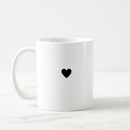 Eenvoudig Hart Zwart Wit Modern Minimalistisch Chi Koffiemok