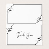 Eenvoudig hartelijk dank, opklapbaar kaart (Buitenkant ongevouwen)