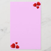 Eenvoudig hartenpapier briefpapier (Voorkant)