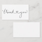 Eenvoudig hartlijnje Opmerking Klantenkaartje (Voorkant / Achterkant)