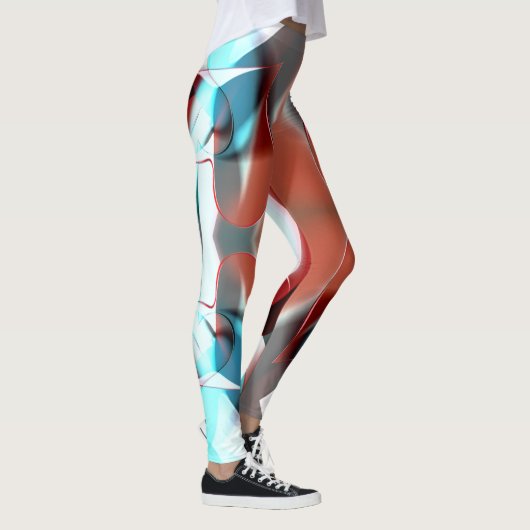 Eenvoudig hartontwerp, kristallijne toonmix in cur leggings (Rechts)