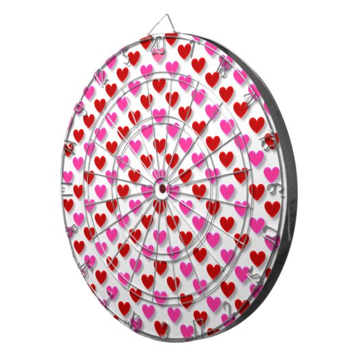 Eenvoudig hartpatroon bevestigen dartbord (Voorkant Rechts)