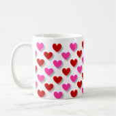 Eenvoudig hartpatroon bevestigen koffiemok (Links)