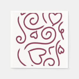 Eenvoudig hartpatroon servet