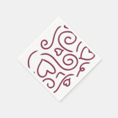 Eenvoudig hartpatroon servet (Hoek)