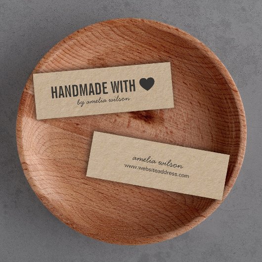 Eenvoudig hartritmehandvat met Love Kraft Mini Visitekaartje