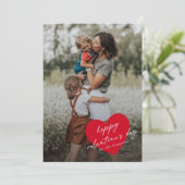 Eenvoudig hartschrift Happy Valentijnsdag Feestdagenkaart (Staand voorkant)