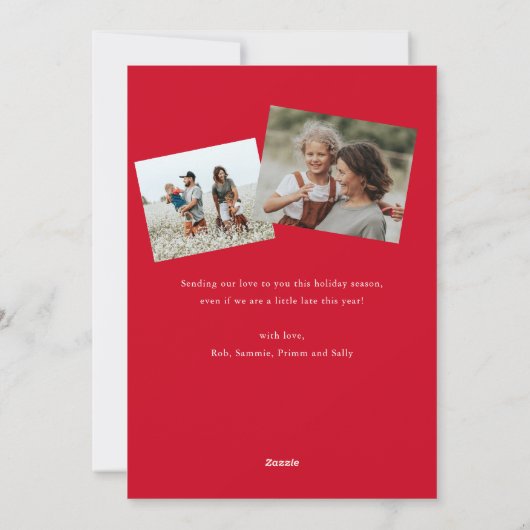 Eenvoudig hartschrift Happy Valentijnsdag Feestdagenkaart (Achterkant)