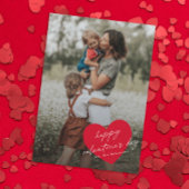 Eenvoudig hartschrift Happy Valentijnsdag Feestdagenkaart